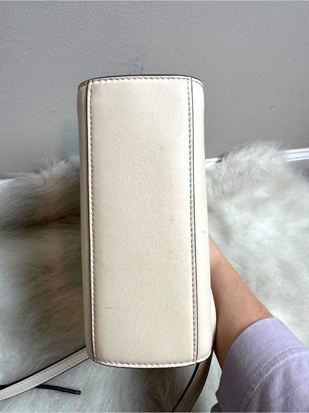 Tory Burch Petite Lee Radziwill Leather Suede Bag - Picture 8 of 12